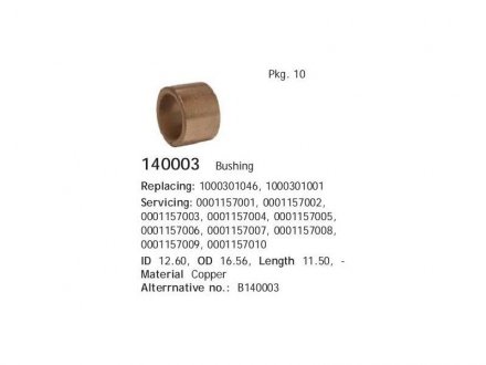 Втулка стартера CARGO 140003