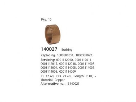 Втулка стартера CARGO 140027