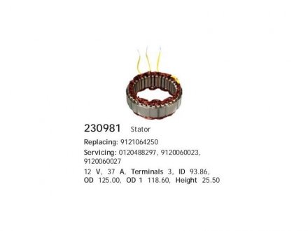 Статор генератора CARGO 230981