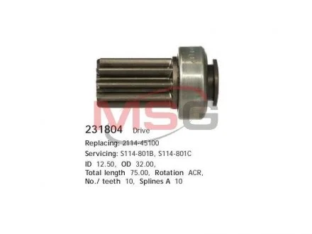 Бендикс стартера Реставрация CARGO 231804