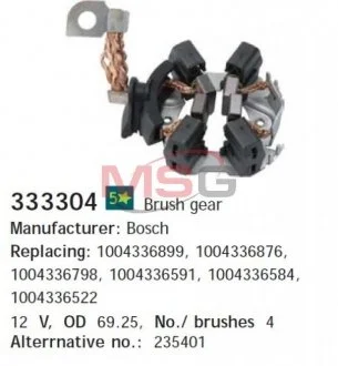 Фото щеткодержатель стартера CARGO 333304 Щеткодержатель стартера CARGO 333304