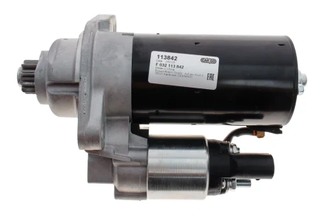 Стартер (12В, 1,7кВт, новий із заставою) AUDI A3, TT, SEAT ALTEA, ALTEA XL, CORDOBA, IBIZA III, IBIZA IV, IBIZA IV SC, LEON, TOLEDO III, SKODA FABIA I, FABIA I PRAKTIK, FABIA II 1.4-2.0D 10.99-11.18 CARGO F032113842