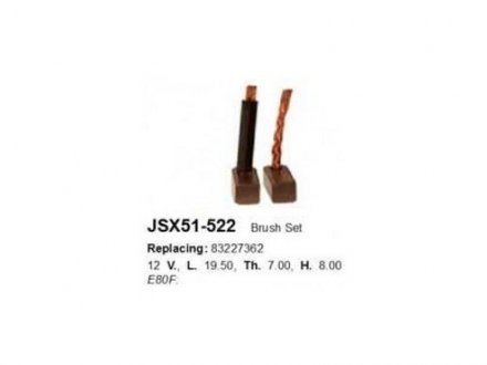 Щетки стартера CARGO JSX51-522