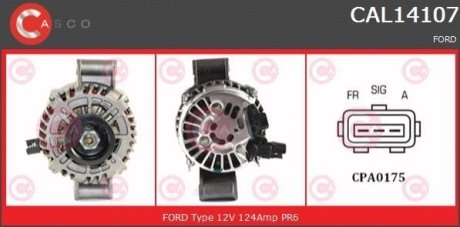 ALTERNATOR 12V 124A CASCO CAL14107AS