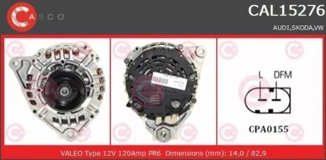 Фото генератор CASCO CAL15276AS Генератор CASCO CAL15276AS
