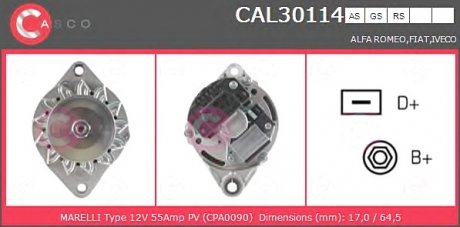 Генератор CASCO CAL30114AS (фото 1)