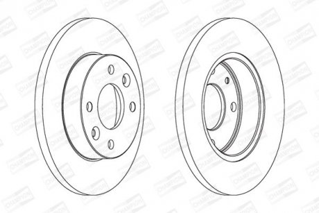 Диск гальмів.передн.Logan,R9,11,19,21,Clio,Megane CHAMPION 561235CH