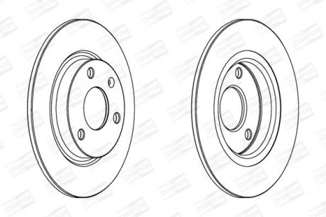Диск гальмівний передній AX,Saxo,Peugeot 106 86- CHAMPION 561359CH