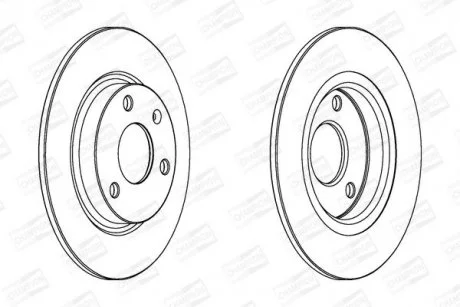 Диск тормозной передний (кратно 2шт.) Citroen, Peugeot CHAMPION 561359CH