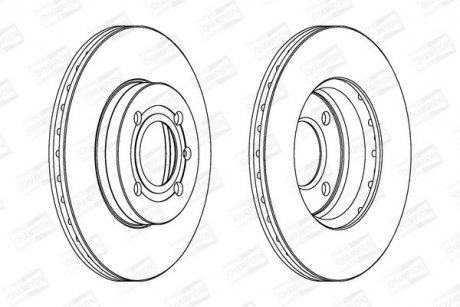 Гальмівний диск передній VW CADDY,CORRADO,GOLF,JETTA,LUPO,PASSAT,POLO,SCIROCCO,VENTO/SEAT CHAMPION 561448CH