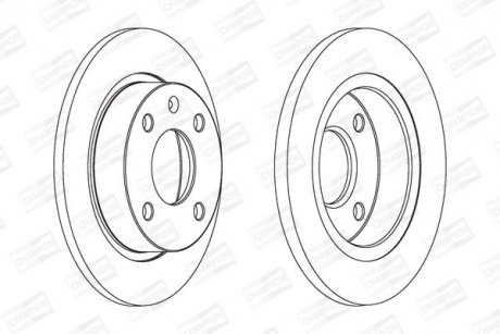 Диск гальмівний передній Fiesta,Escort 90- CHAMPION 561496CH (фото 1)
