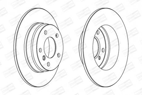 Тормозной диск задний BMW 3-Series / Hyundai Veloster CHAMPION 561552CH