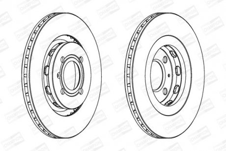 Гальмівний диск передній VW Corrado /Golf / Passat / Seat Cordoba / Ibiza CHAMPION 561608CH