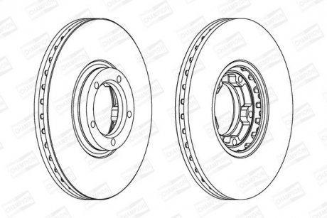 Диск тормозной передний Ford Transit 91-00 CHAMPION 561625CH