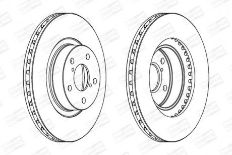 Диск тормозной передний (цена за 2шт.) Subaru Legacy CHAMPION 561667CH