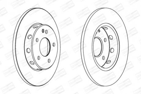 Диск гальмівний перед. W202 93- CHAMPION 561696CH