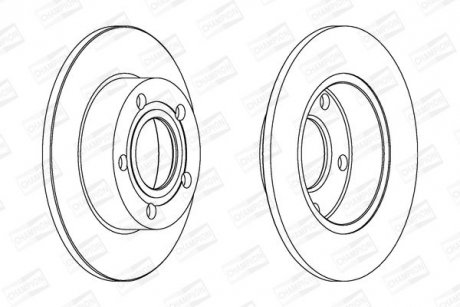 Диск гальмівний задн.Passat 1.8/2.8 V6Audi A4 CHAMPION 562005CH