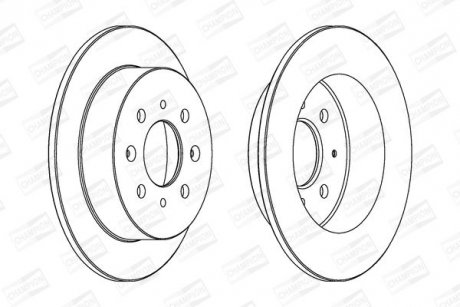 Тормозной диск задний Honda Civic, Jazz / Acura Integra CHAMPION 562016CH