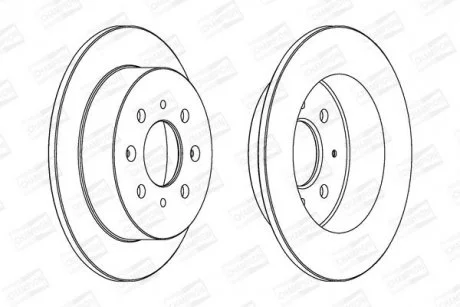 Тормозной диск задний Honda Civic, Jazz / Acura Integra CHAMPION 562016CH