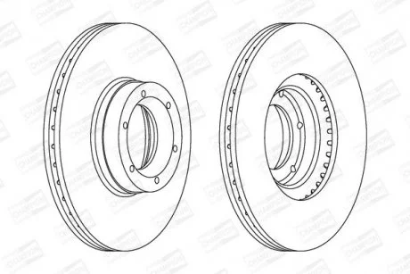 Диск гальмівний передній Master II 2.5/2.8TD 98- CHAMPION 562105CH