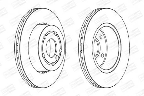 Гальмівний диск передній Land Rover / Range Rover CHAMPION 562110CH (фото 1)