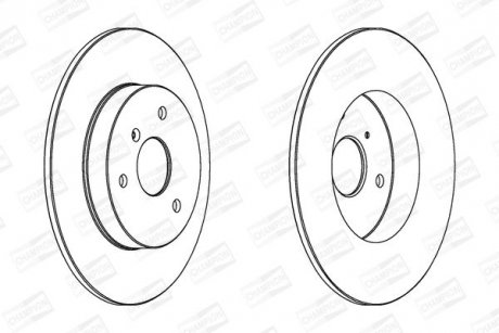 Тормозной диск передний Smart 98- CHAMPION 562155CH