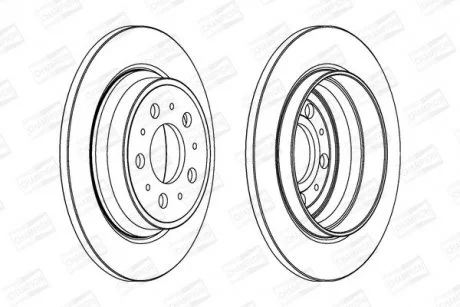 Тормозной диск задний Volvo S60, S70, S80, V70, V70, XC CHAMPION 562174CH