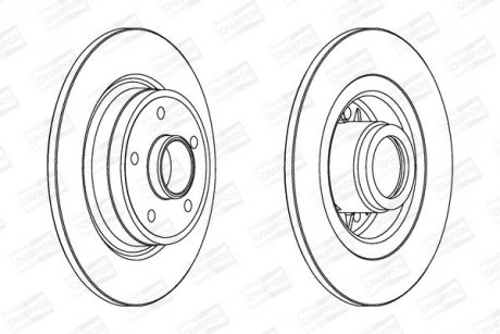Диск гальмівний задн.(без підш!!!) Laguna 01- CHAMPION 562184CH1