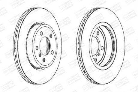 Гальмівний диск передній BMW 3-Series, Z4 CHAMPION 562188CH1