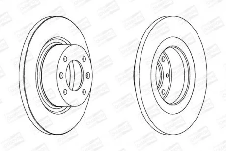 Гальмівний диск задній CITROËN C5 CHAMPION 562189CH
