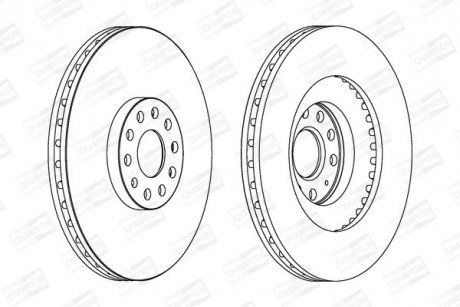 Гальмівний диск передній VW EOS / Golf / Skoda Superb / Audi A3 / Seat Leon CHAMPION 562239CH1