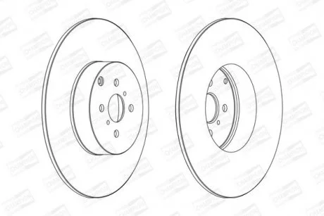 Гальмівний диск задній Toyota Corolla, Matrox, Yaris (1999->) CHAMPION 562261CH