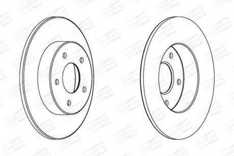 Диск гальмівний задн. Almera 00-05, Primera (P12) 01- CHAMPION 562264CH (фото 1)