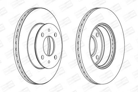 Тормозной диск передний (241x19) Hyundai Accent II (LC) 95-05 CHAMPION 562273CH