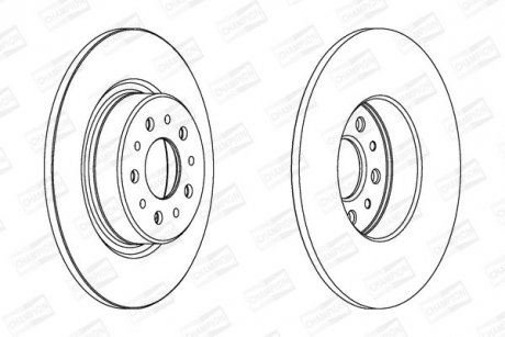 Диск тормозной задний Alfa Romeo 156 CHAMPION 562275CH