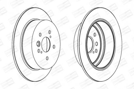 Гальмівний диск задній TOYOTA RAV 4 CHAMPION 562288CH