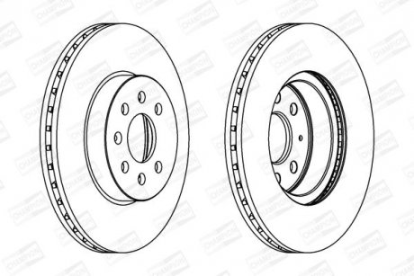 Диск тормозной CHAMPION 562315CH