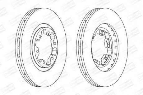 Гальмівний диск передній Nissan Navara / Terrano / Infiniti QX4 CHAMPION 562388CH (фото 1)