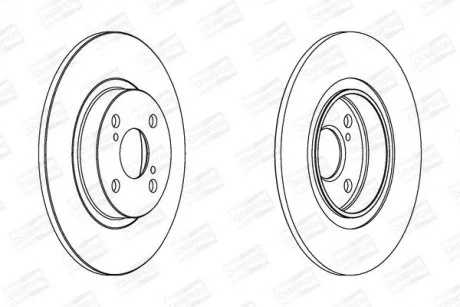 Диск гальмів.задн.Corolla 97- CHAMPION 562412CH