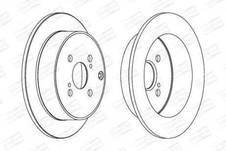 Гальмівний диск задній TOYOTA COROLLA CHAMPION 562431CH