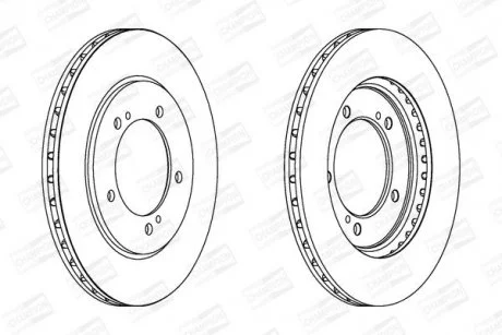 Диск тормозной передний (кратно 2шт.) Suzuki Grand Vitara CHAMPION 562445CH
