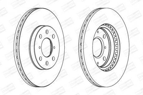 Тормозной диск передний Opel Agila / Suzuki Splash, Swift III (MZ, EZ) CHAMPION 562456CH