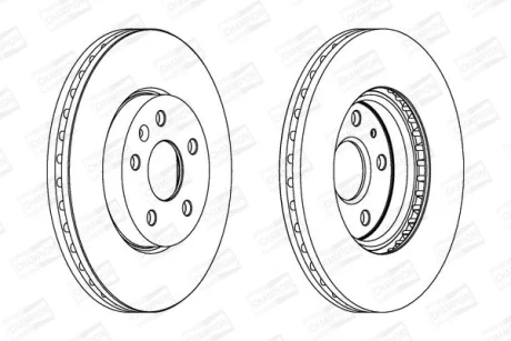 Гальмівний диск пер. Equinox/Malibu/Camaro/LaCrosse/GL8/950/Insignia 08- CHAMPION 562462CH-1 (фото 1)