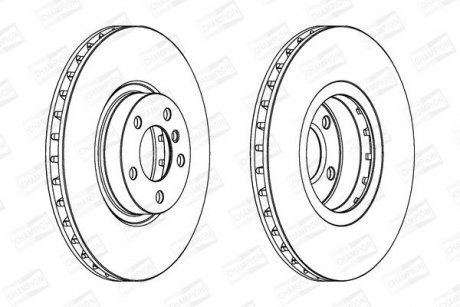 Диск тормозной передний BMW X5 (E70) 06-13, X5 (F15, F85) 13-18, X6 (E71, E72) 0 CHAMPION 562520CH1