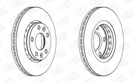 Гальмівний диск передній Renault Captur II, Duster, Fluence, Laguna III, Megane III, Scenic, Zoe / N CHAMPION 562529CH