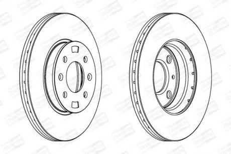 Гальмівний диск передній Hyundai Accent III, IV, i20 I / KIA Rio II, III CHAMPION 562554CH (фото 1)