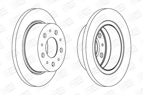 Гальмівний диск задній Citroen Jamper / Peugeot Boxer / Fiat Ducato CHAMPION 562629CH1