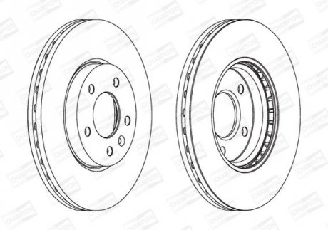 Диск тормозной передний (кратно 2шт.) CHEVROLET CRUZE (J300) 09-/OPEL ASTRA J (P CHAMPION 562631CH