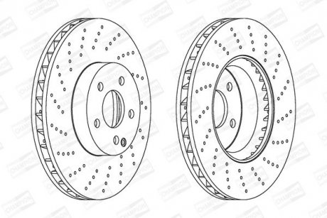 Диск гальмівний передн.W204 04- CHAMPION 562634CH-1