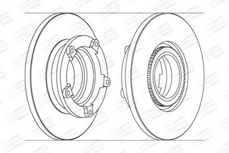 Диск гальмівний задн.Transit 06- CHAMPION 562638CH1